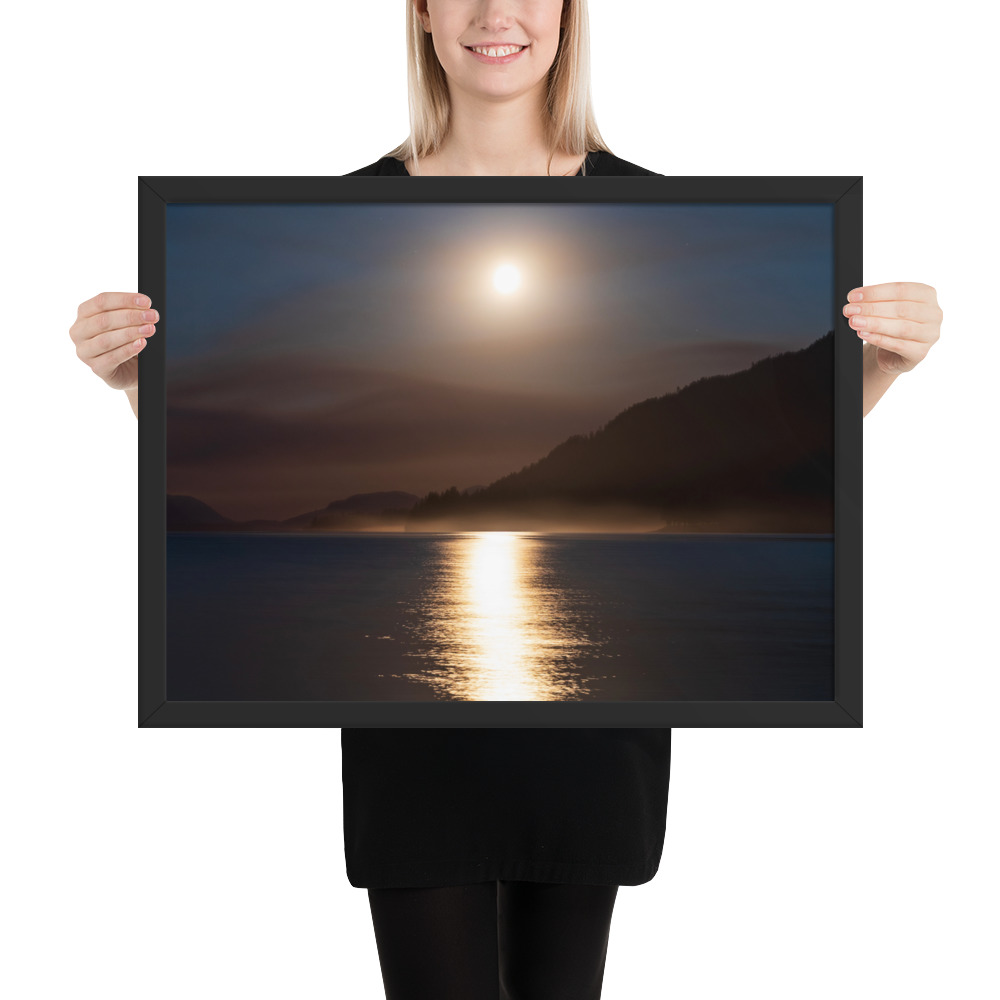 Moonlit Forest Fire - Lake Cowichan, BC