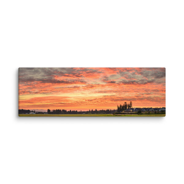 Renz Road Farm Sunset - Parksville, BC (Canvas)